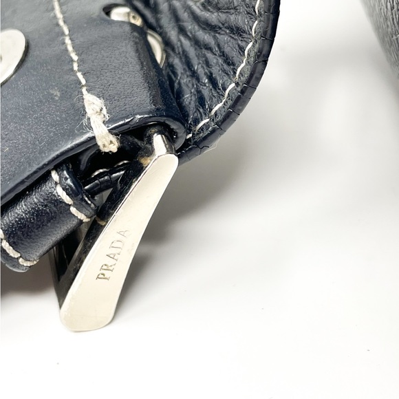 Vintage Prada Leather Moon Bag Black - Picture 9 of 14